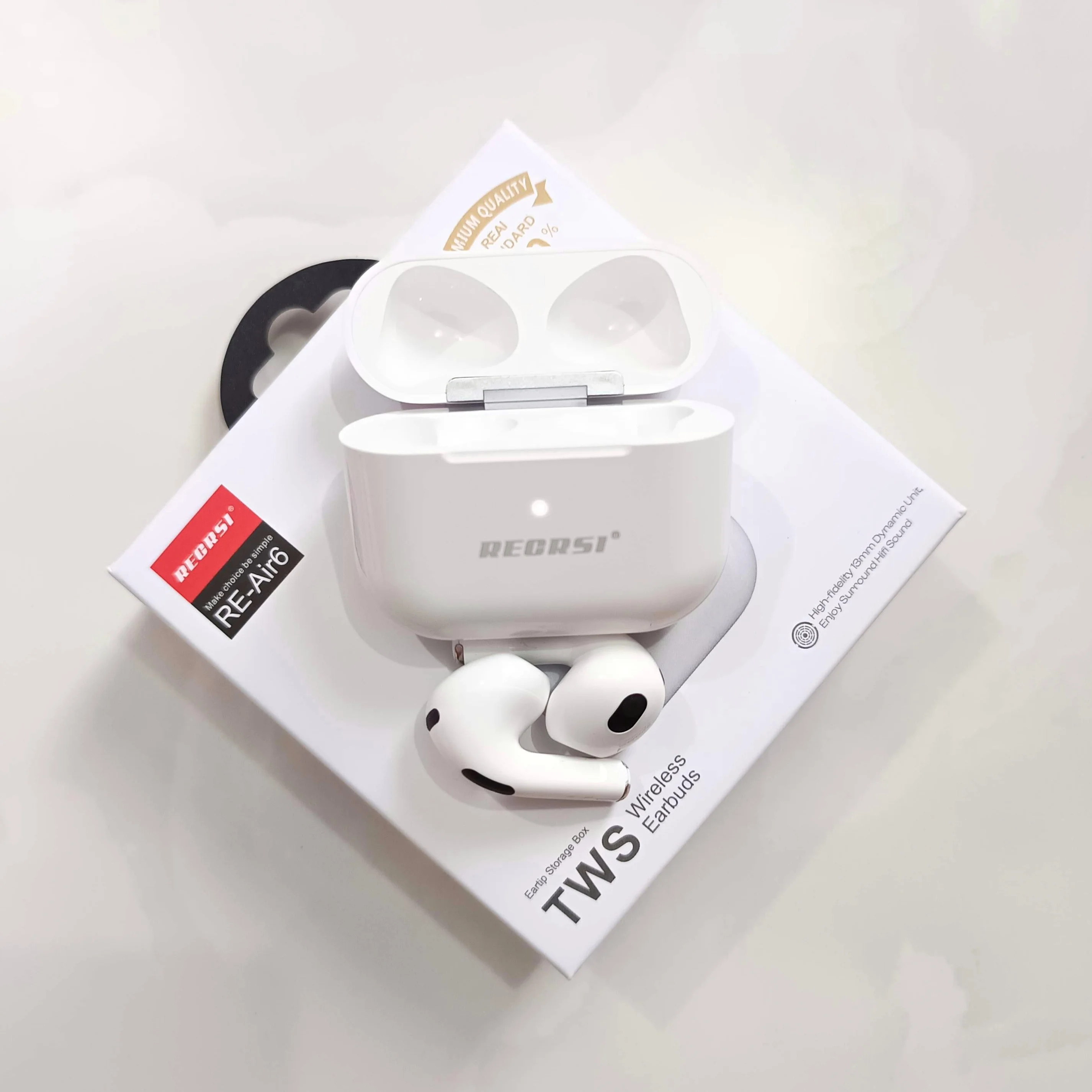 RECRSI RE-Air6 Bluetooth Wireless Earbuds - White